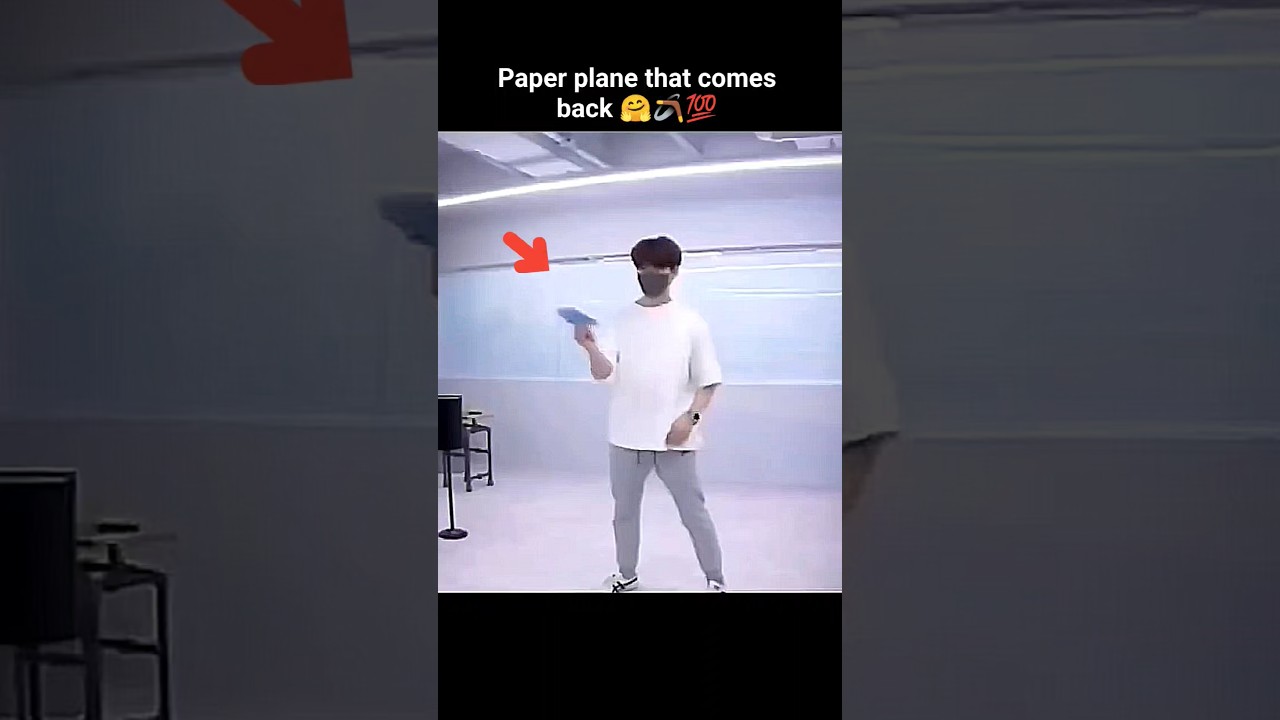 How to make boomerang plane 🤗🪃 , best returning paper airplane tutorial #shorts #craft #paper