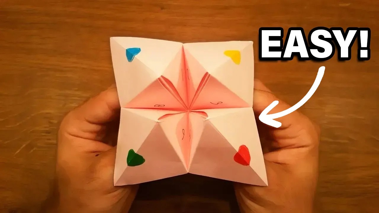 How To Make a Paper Fortune Teller – EASY Origami