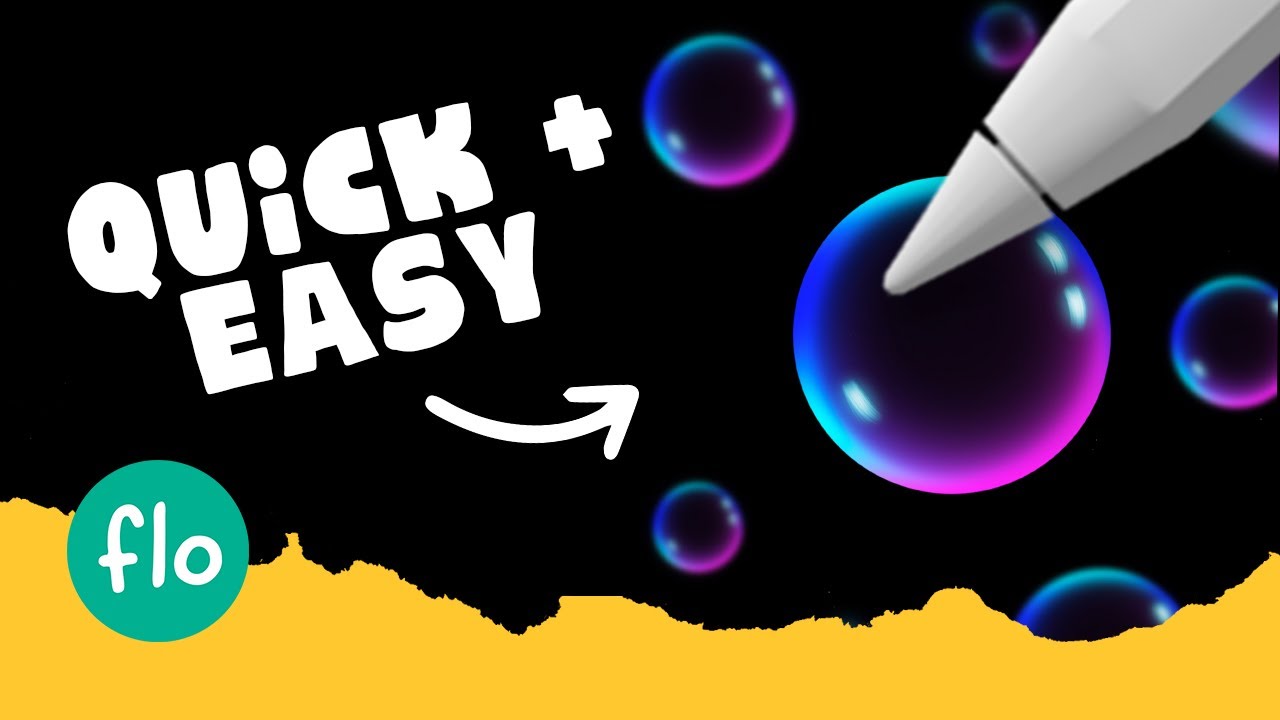 How to DRAW a BUBBLE in PROCREATE #Shorts – Quick Procreate Tutorial