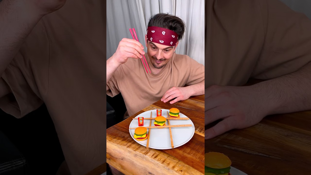 How to play TIC TAC TOE properly like gradpa?😎❤️🍔| CHEFKOUDY
