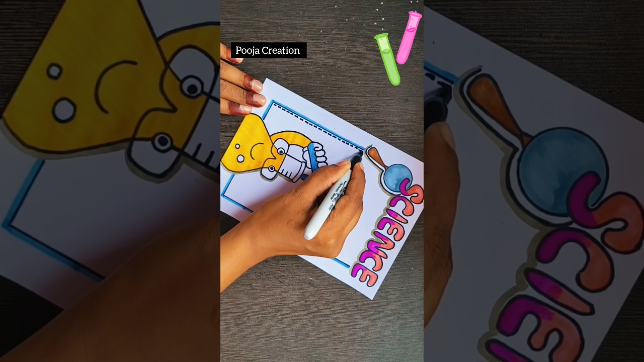 SCIENCE/ Science Project /Science Border Design For Project/Science Project Design #shorts #ytshort