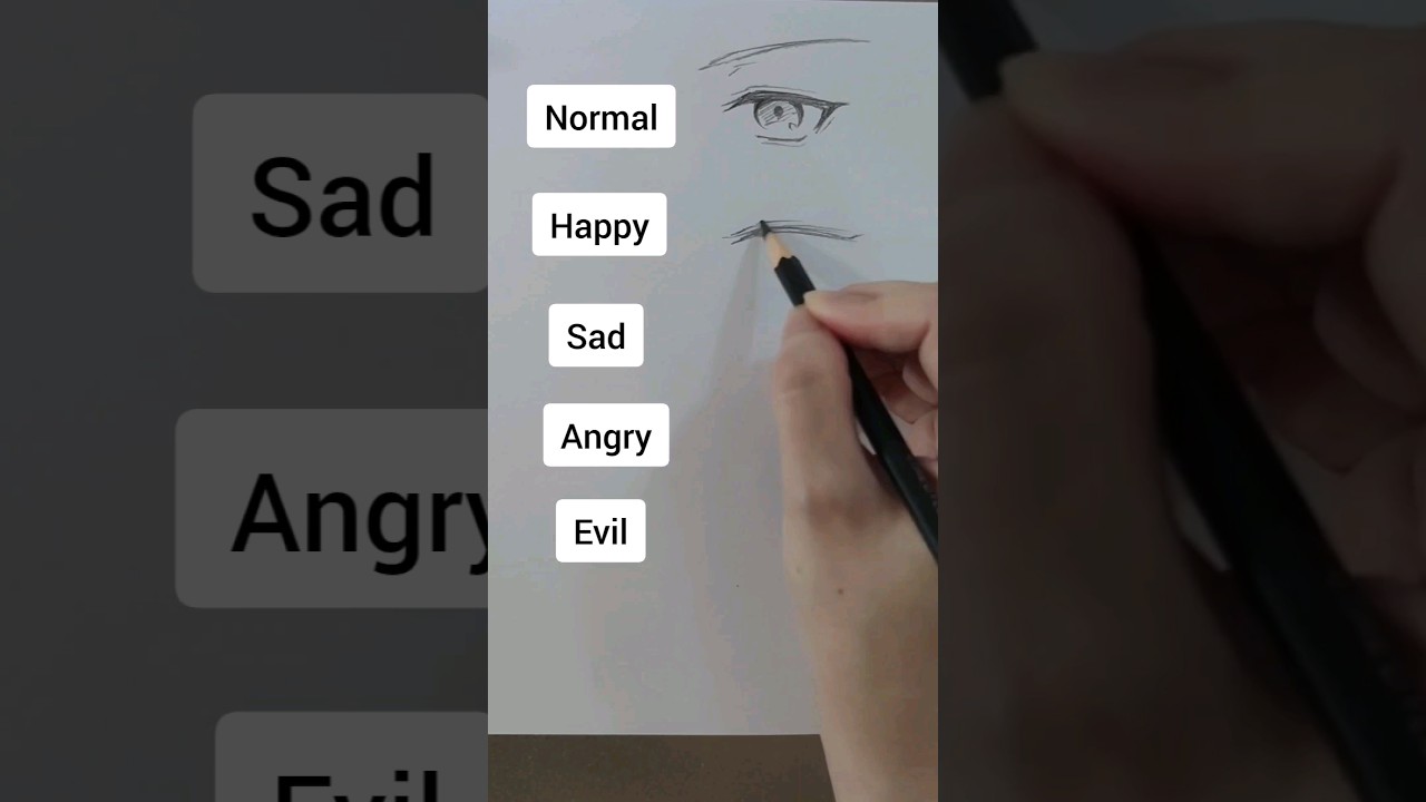 How to draw anime eyes – different expressions #howtodrawanime #animeeyes #draw