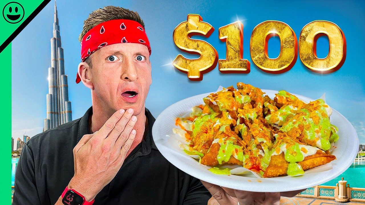 $100 Dubai Street Food Challenge!! Middle Eastern Meltdown!!