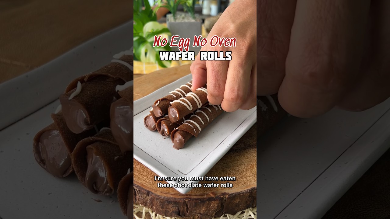 Chocolate Wafer Rolls At Home ! No Oven Recipes. 20 minutes mein taiyaar. Accha fav flavour batao