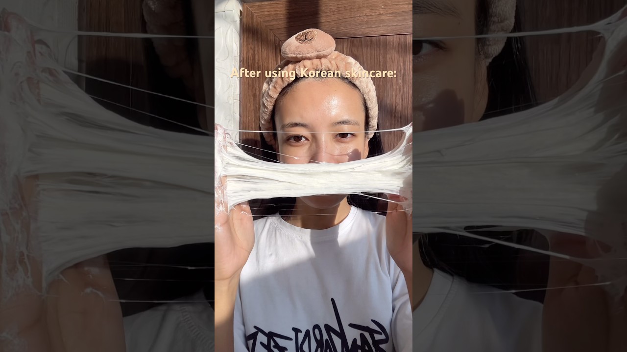 My skin before vs after using Korean skincare #skincare