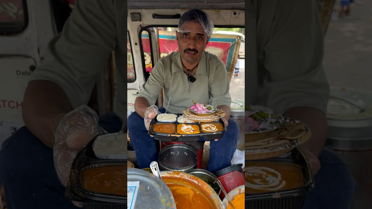 120/- Rupay Me Dilli Ka Sabse Aacha khana 🫣🤣😱 #youtubeshorts #streetfood #trending #shorts