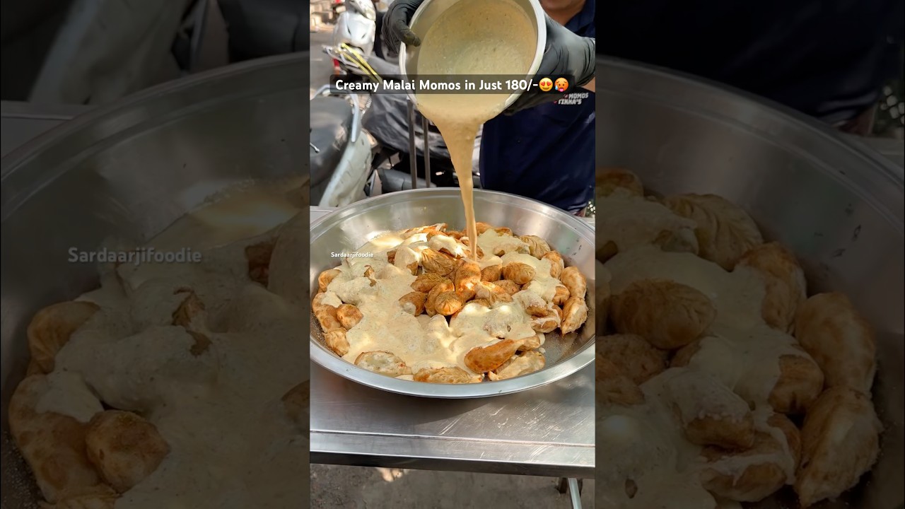 Creamy Malai Momos in Just 180/-😍🥵 #food #indianfood #streetfood #momosshort #foodie #youtubeindia