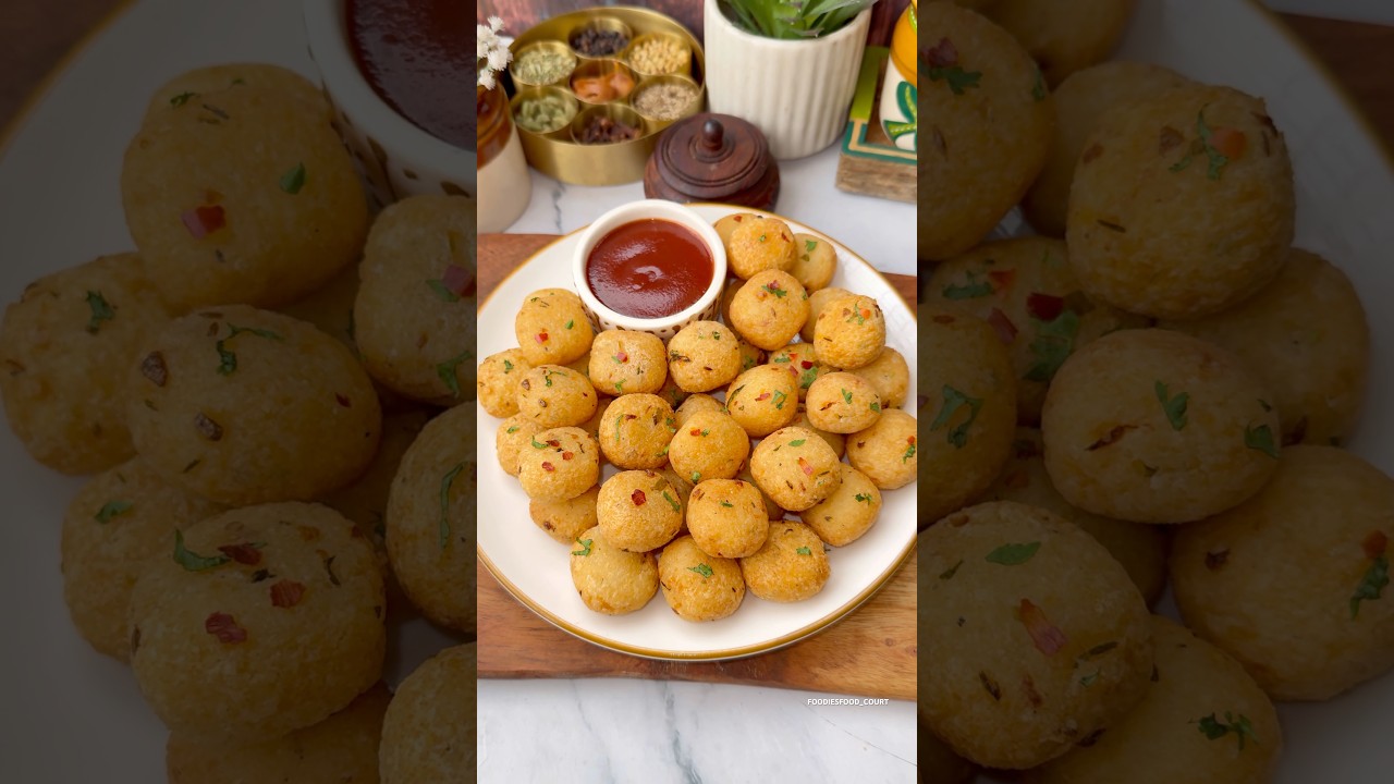 Crispy Garlic Suji Bites Recipe😍 #shorts #trending #viralvideo