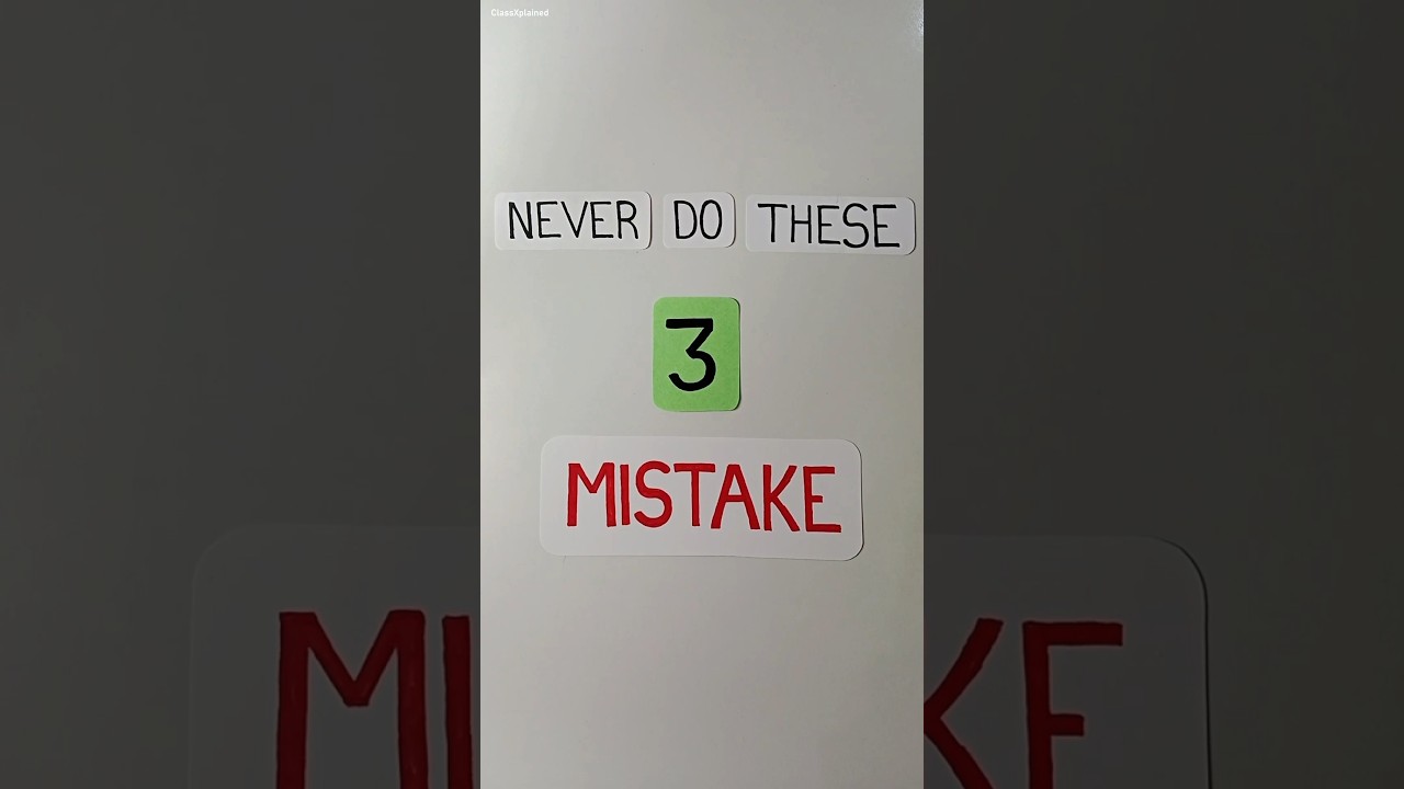 Avoid these 3 Mistakes to Study More and Score highest Marks in Exams💯 #studytips #exam