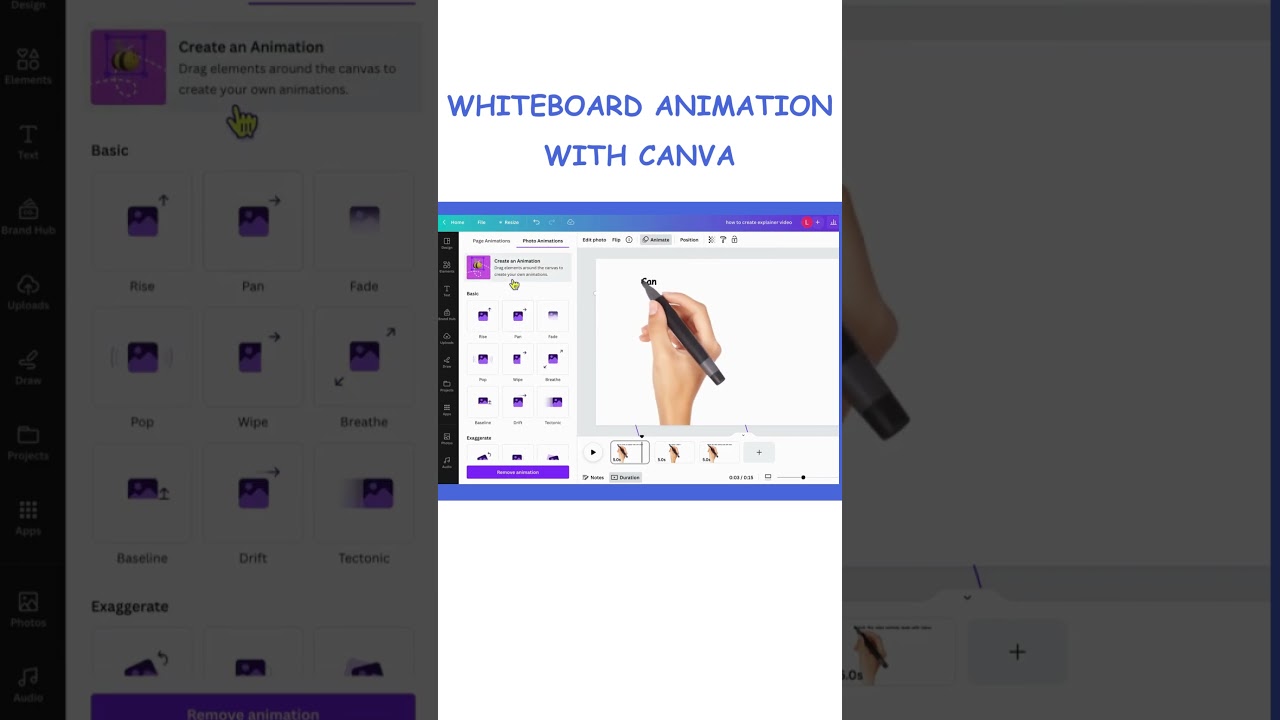 Explainer Video With Canva : Handwriting #canva #tutorial #explainervideo