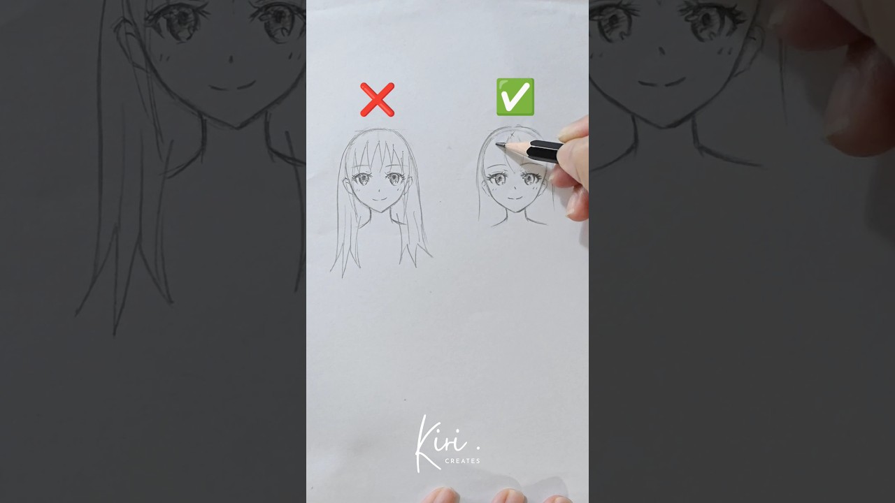 How to draw anime hair for beginners DON’T and DO #howtodrawanime