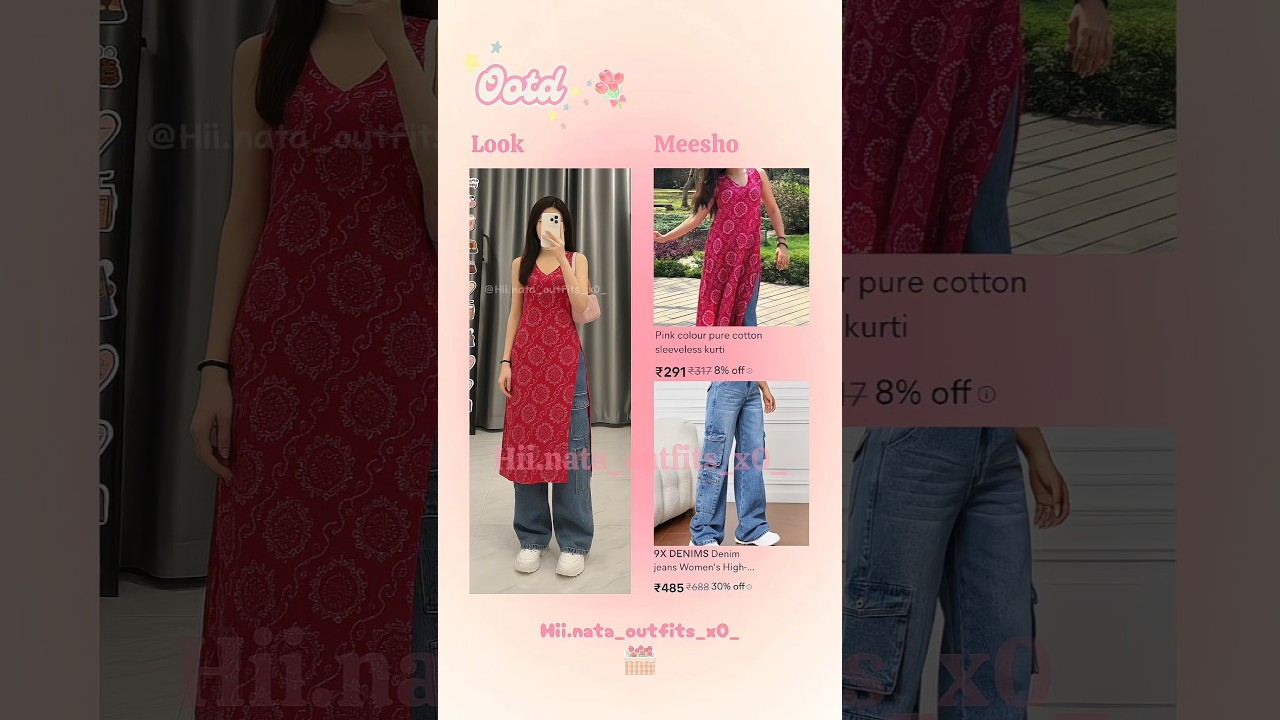 Desi Outfit ideas meesho 🌼| #meesho #meeshofinds #meeshohaul #fashion #kurti #viralshorts #outfit