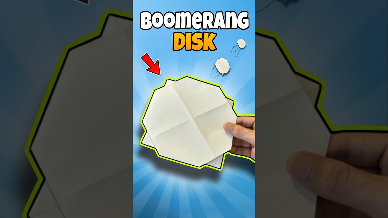 Easiest Boomerang Disk | How to Make Paper Boomerang 🥏#shorts