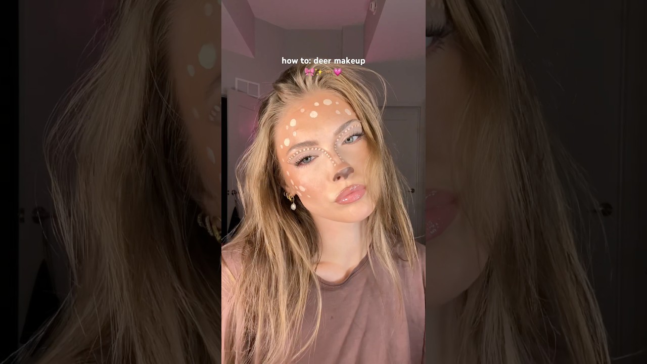 deer makeup tutorial 💆🏼‍♀️ would u recreate this?! #deermakeup #halloweeninspo #trending