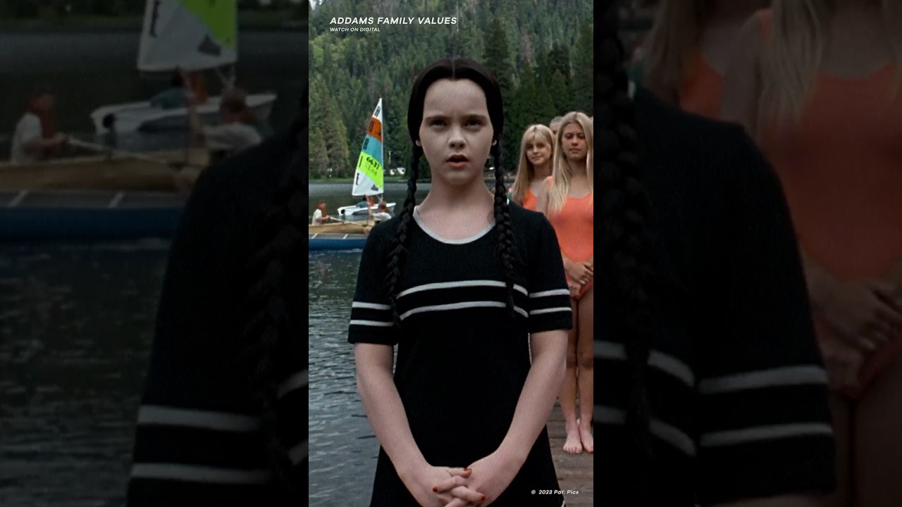 Wednesday can’t swim 🖤 | Addams Family Values | Paramount #shorts