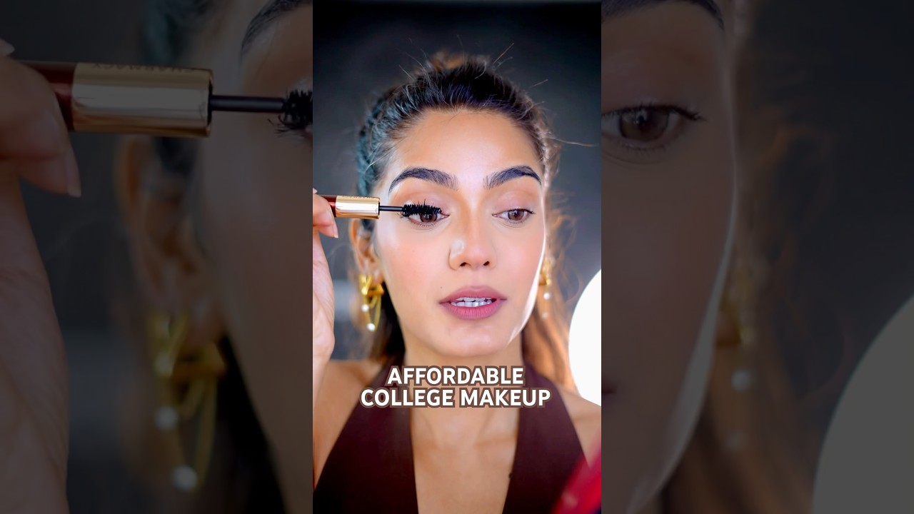 *Affordable* COLLEGE makeup 😍 easy detailed makeup tutorial 🤩 #makeup #tutorial