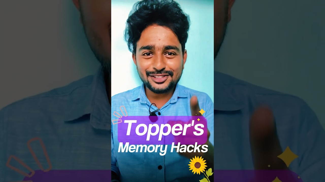 Top 3 Secret Memory Hacks of Toppers!🔥| Memory Tricks | Study Tips | #studymotivation  #studywithme