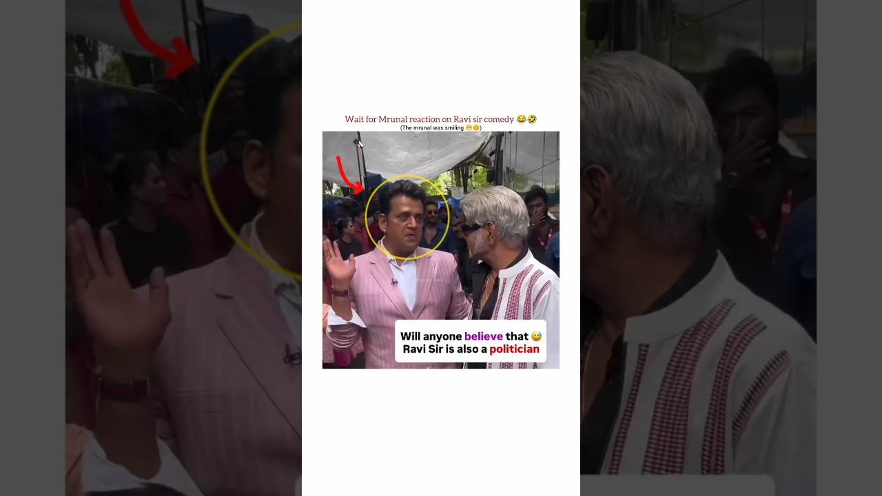 just wait for Mrunal reaction 😂😊 #bollywood #ravi #mrunal #ajaydevgan #shorts #shortsfeed