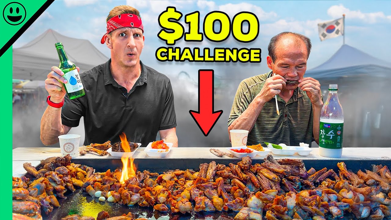 $100 Korean Street Food Challenge!! Seoul’s Bizarre Bites!!