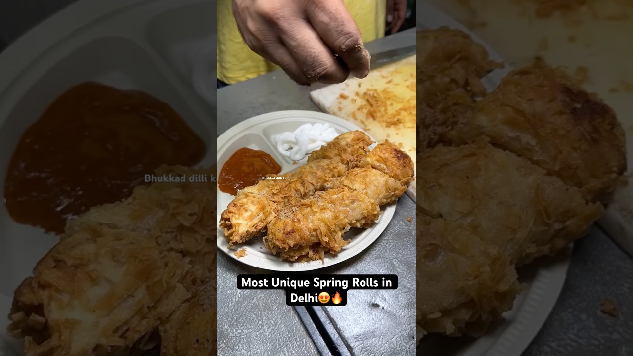 Most Unique Spring Rolls in Delhi😍🔥|| Indian Street Food