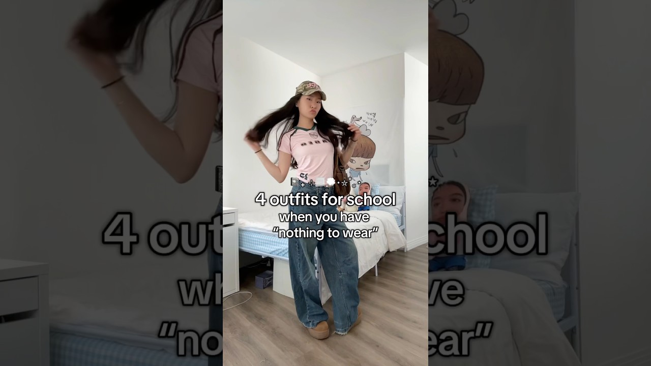 OUTFITS FOR SCHOOL WHEN YOU HAVE “nothing to wear” !! #schooloutfits #ootd #outfitinspo #outfitidea