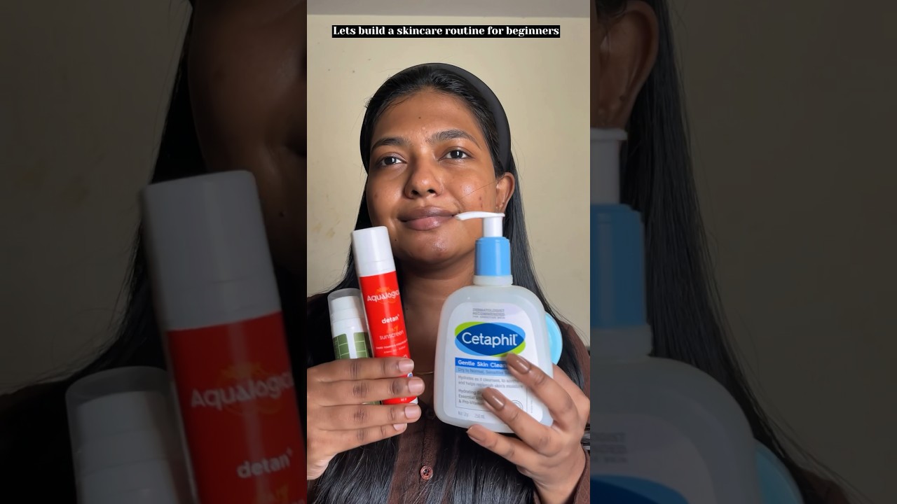 BASIC + EFFECTIVE SKINCARE ROUTINE FOR BEGINNERS #skincare #tamil #viral #duskyskin  #shorts