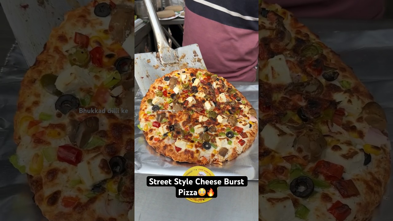 Street Style Cheese Burst Pizza😳🔥|| Indian Street Food