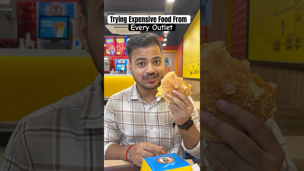 Eating Only Expensive Food From Every Outlet 🔥😱 #shorts #food