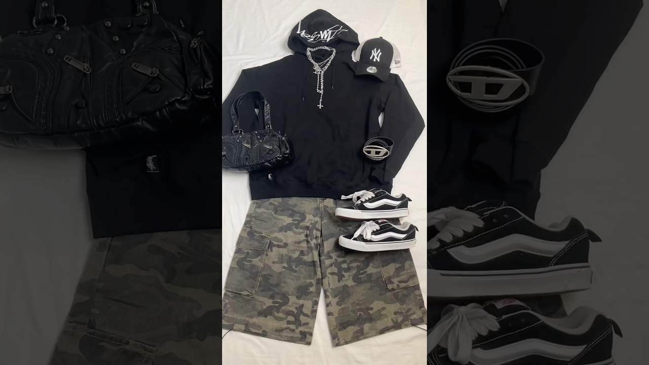 HOW TO STYLE…BLACK HOODIE! streetwear style😍 #fashion #streetwear #outfitideas #outfit #style