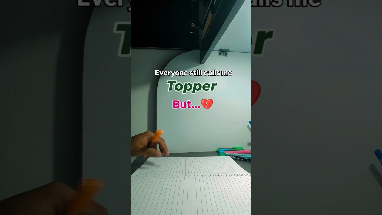 Topper Outside, Broken Inside 💔📚#studymotivation #shorts #motivational #studytips #study #tips #edit