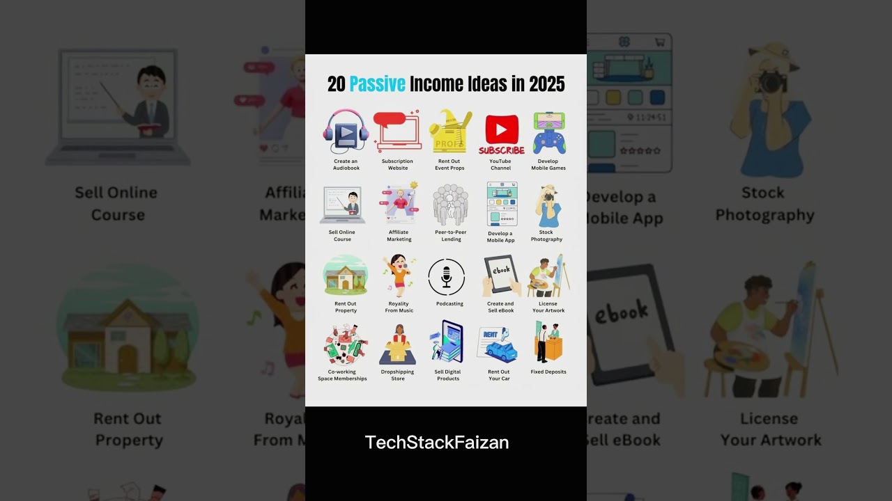 20 Passive Income Ideas for 2025 💸 | Earn While You Sleep! #chatgpt #motivation #machinelearning