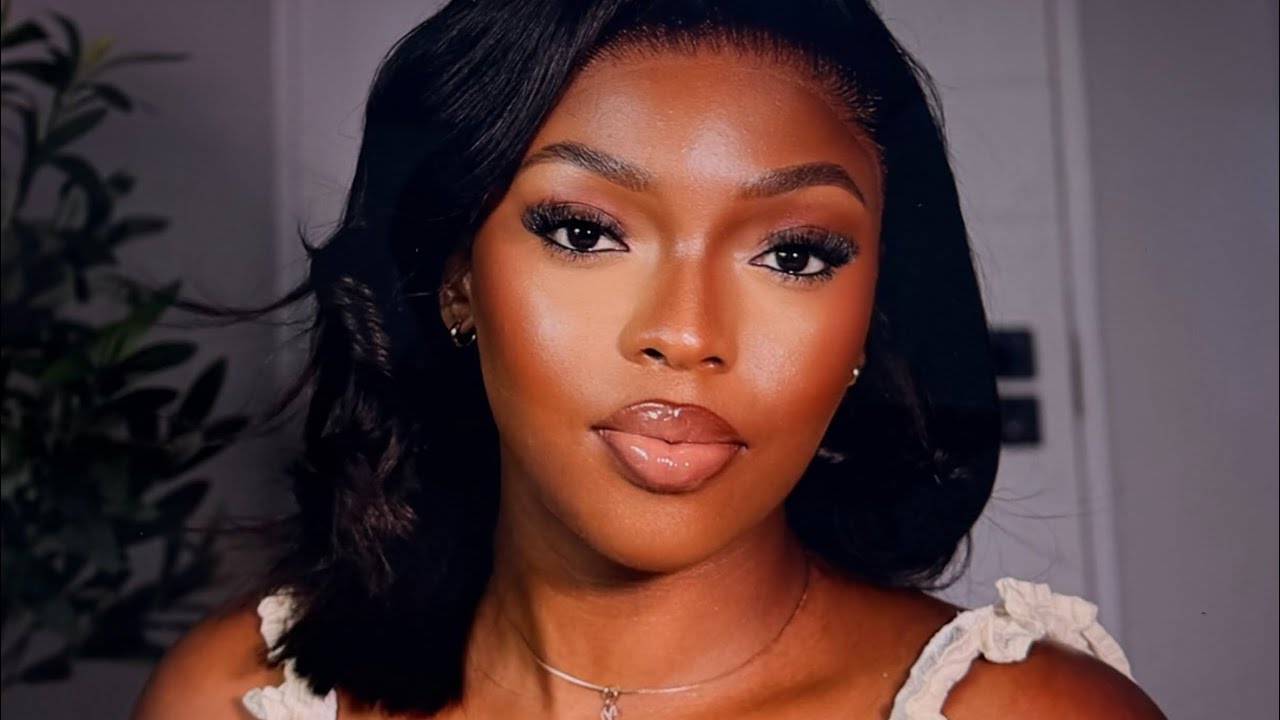 2025 black girl makeup tutorial – Soft & Glowy ✨ Shade matching + Blending made easy for beginners.