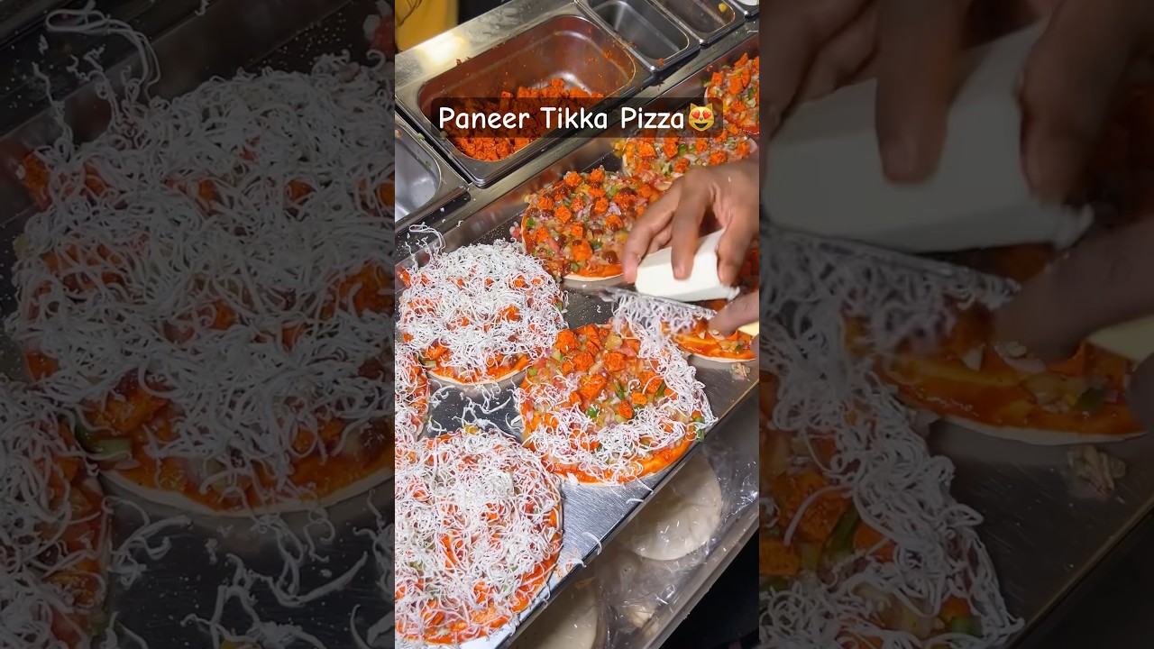 Paneer Tikka Pizza In Just 160/-😻 | Indian Street Food #shorts