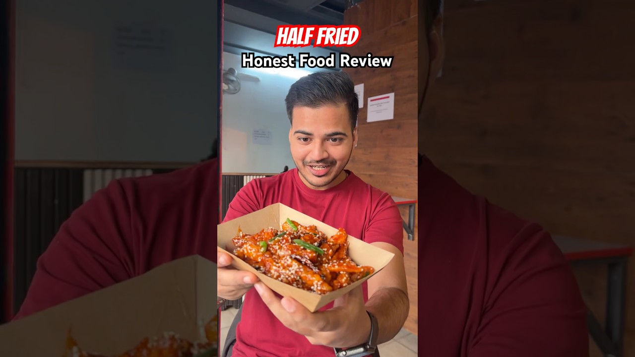 Half Fried Honest Food Review 👎😳 #halffried #shorts #food
