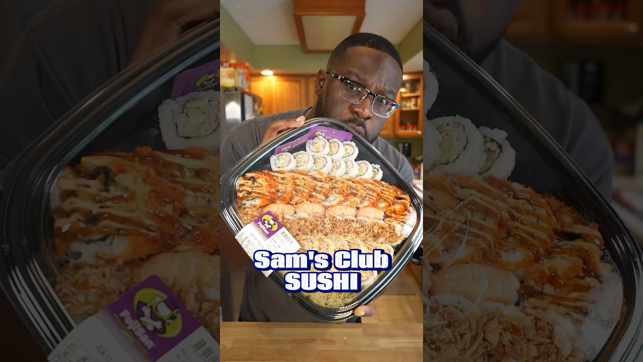 SUSHI from SAM’S CLUB! 😋 or 🤮 #foodreview #trending #snacks