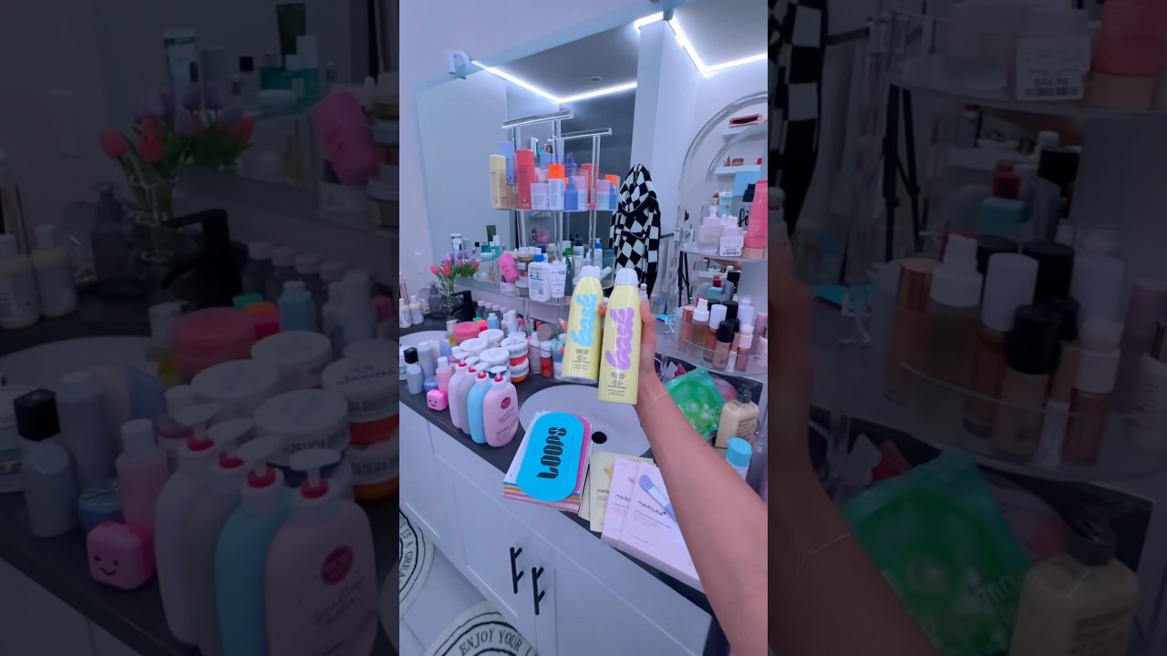 best SKINCARE mini fridge! NEXT✨ decluttering my LIP glosses!! #shorts