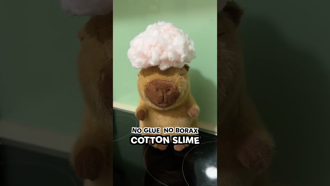 How to make the new viral cotton slime! #asmr #satisfying #diy #cute #lifehacks