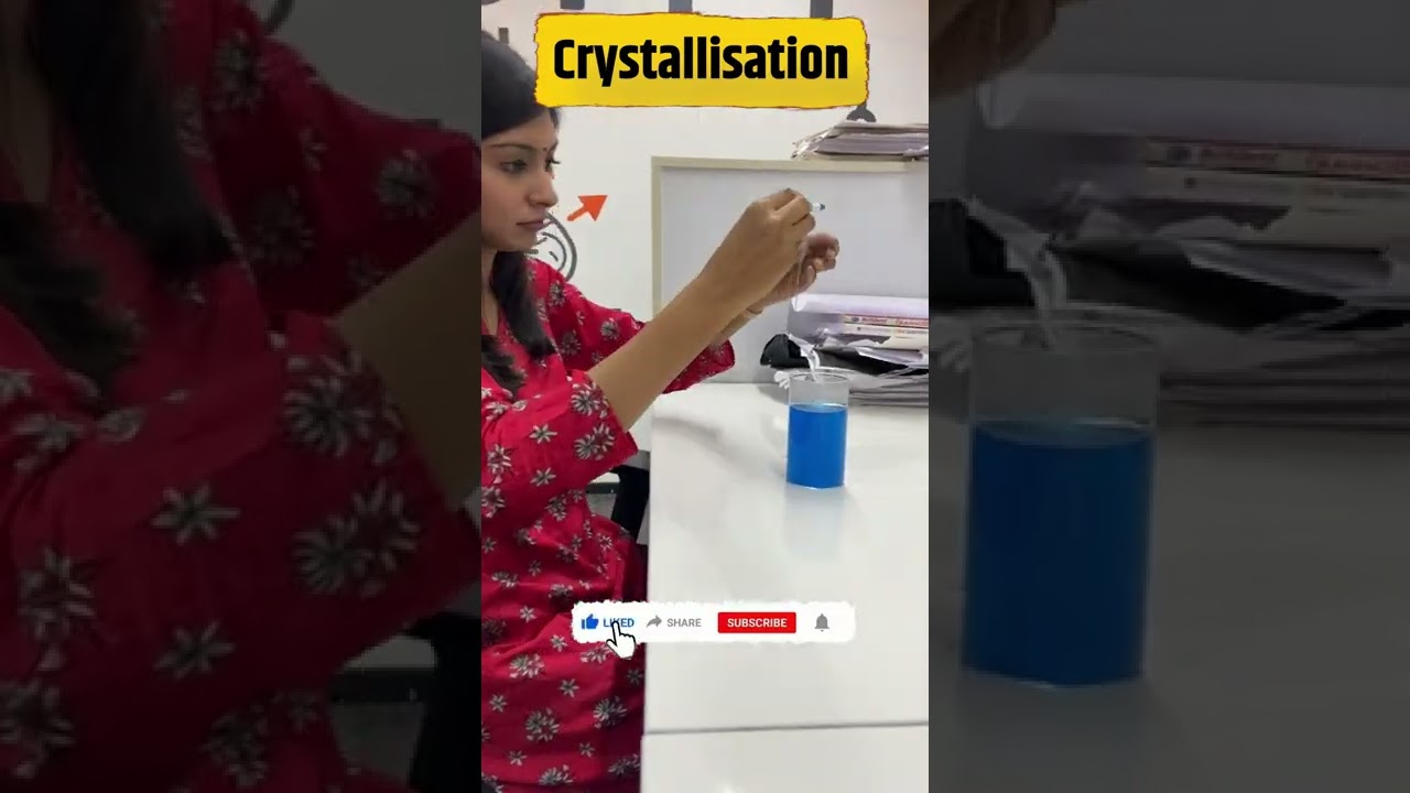 Crystallization | Copper Sulphate Crystals | Science Experiments | CBSE Class 7 #shorts #ytshorts