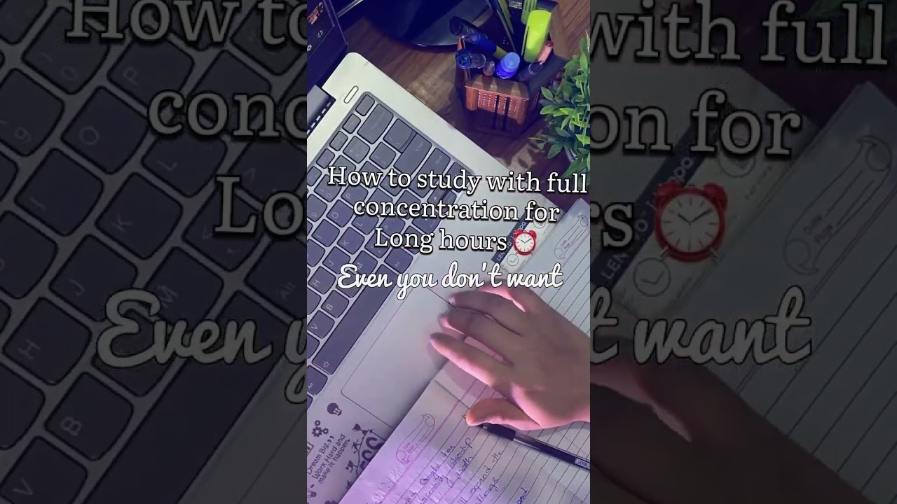 How to study 📚with full concentration ✅for Long hours ⏰    #studymotivation #shortsfeed