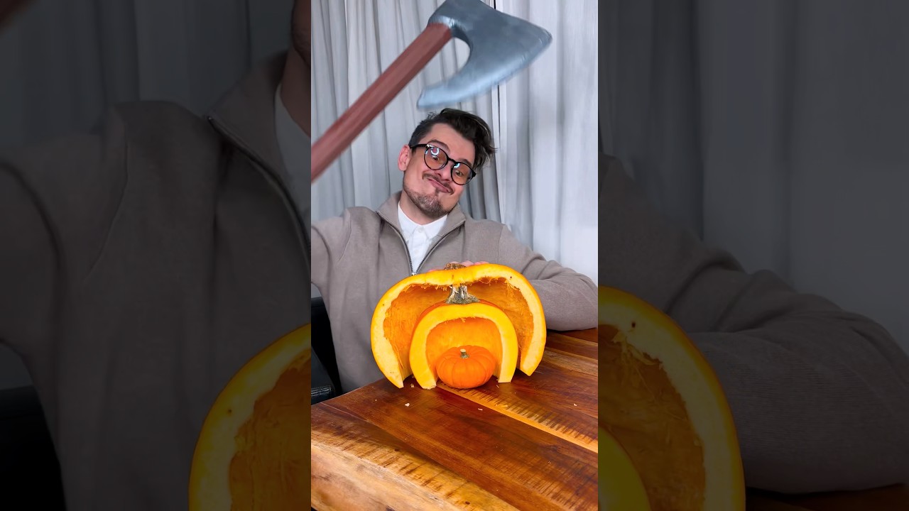 How to hide CHOCOLATE in PUMPKIN infront of DAD?😭❤️🎃| CHEFKOUDY