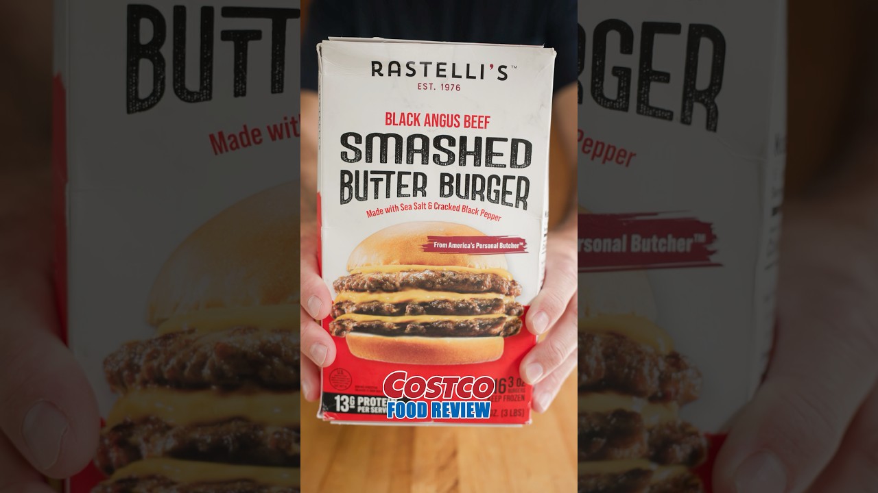 I rate the Rastelli’s Smashed Butter Burgers from Costco #costco #foodreview #burger #butterburger