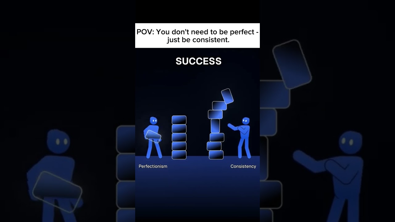 You don’t need to be perfect — just be consistent.#motivation #mindset #selfimprovement