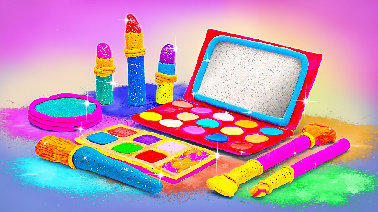 SPARKLY MAKEUP MAGIC Happens When You Mix Glitter and Clay✨DIY Toys by Slick Slime Sam’s Maker World