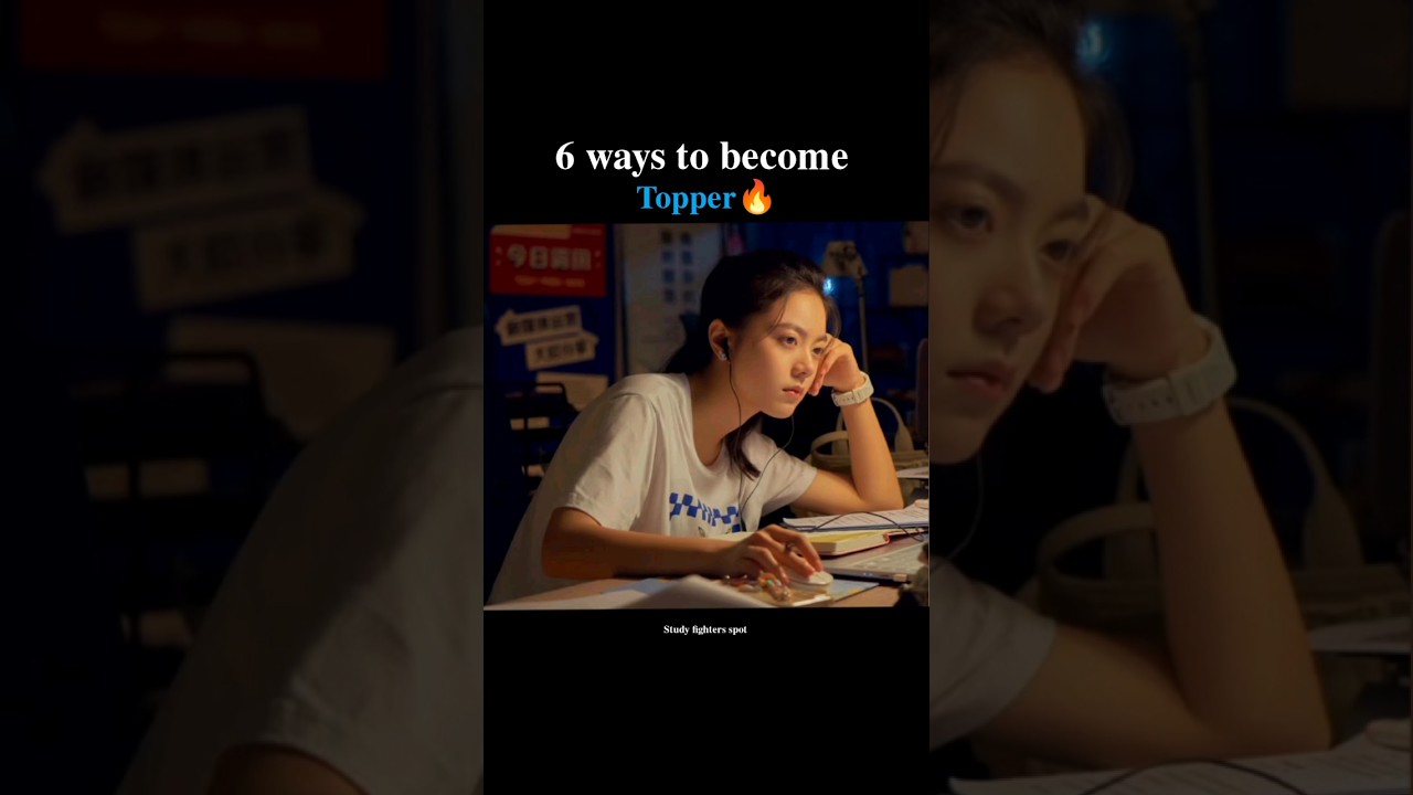 6 Ways to become Topper🪄🔥#motivation #studymotivation #goals #shorts