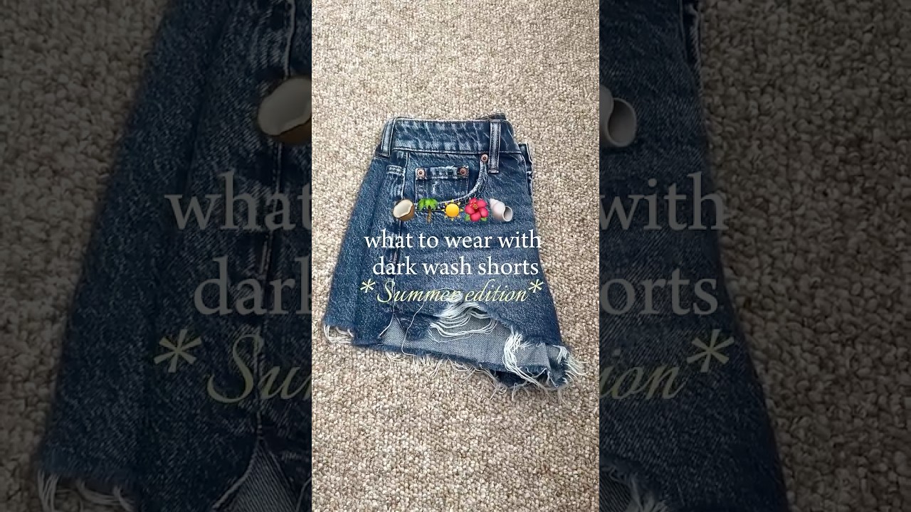Summer outfit ideas w/ dark wash shorts #trending #viral #shortsfeed #summer #ootd #subscribe