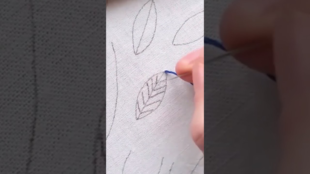 how to embroider the fishbone stitch