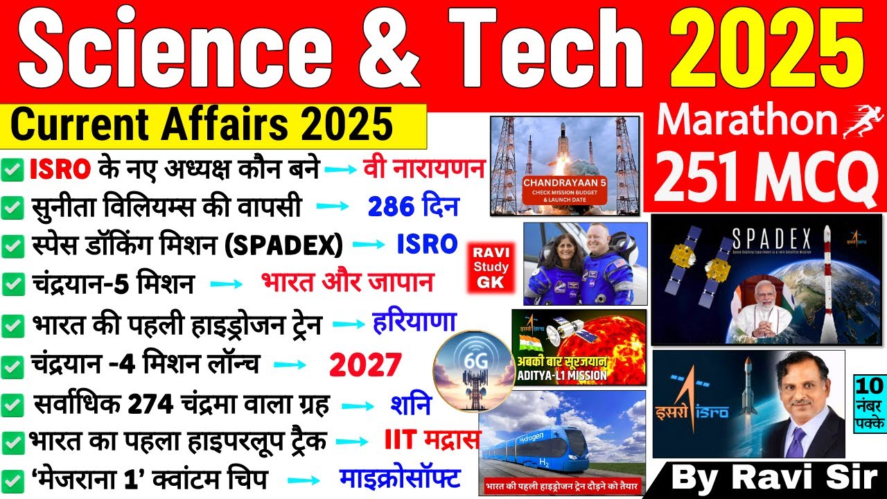 Science Current Affairs 2025 | Science and Technology 2025 | Last 6 Month Science Current Affairs