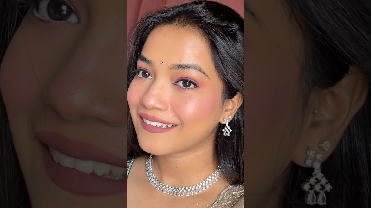 No brush ❌ Day – 03 Diwali 🪔 ✅series ✨full face makeup tutorial with affordable products || #shorts