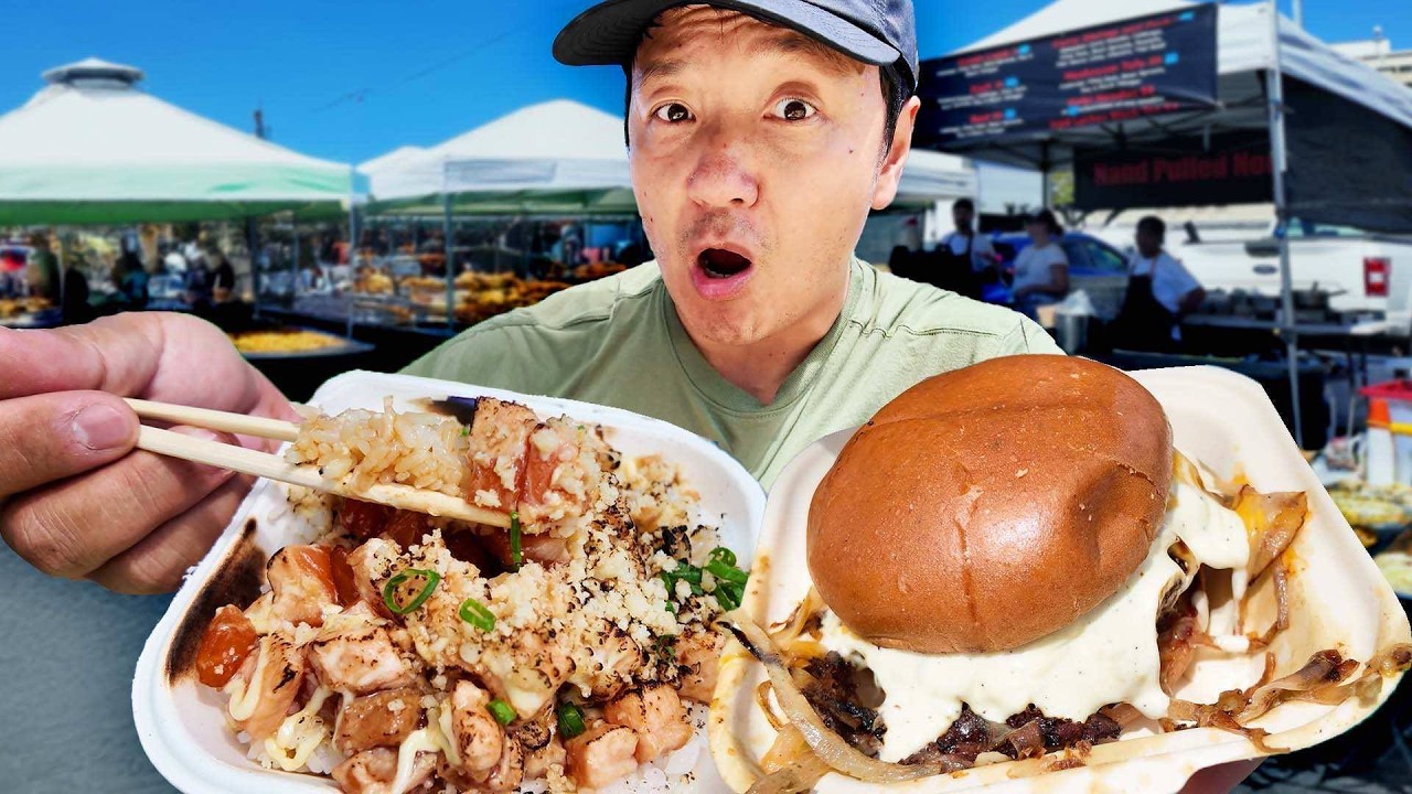 World’s MOST BEAUTIFUL Street Food Market in Honolulu Hawaii