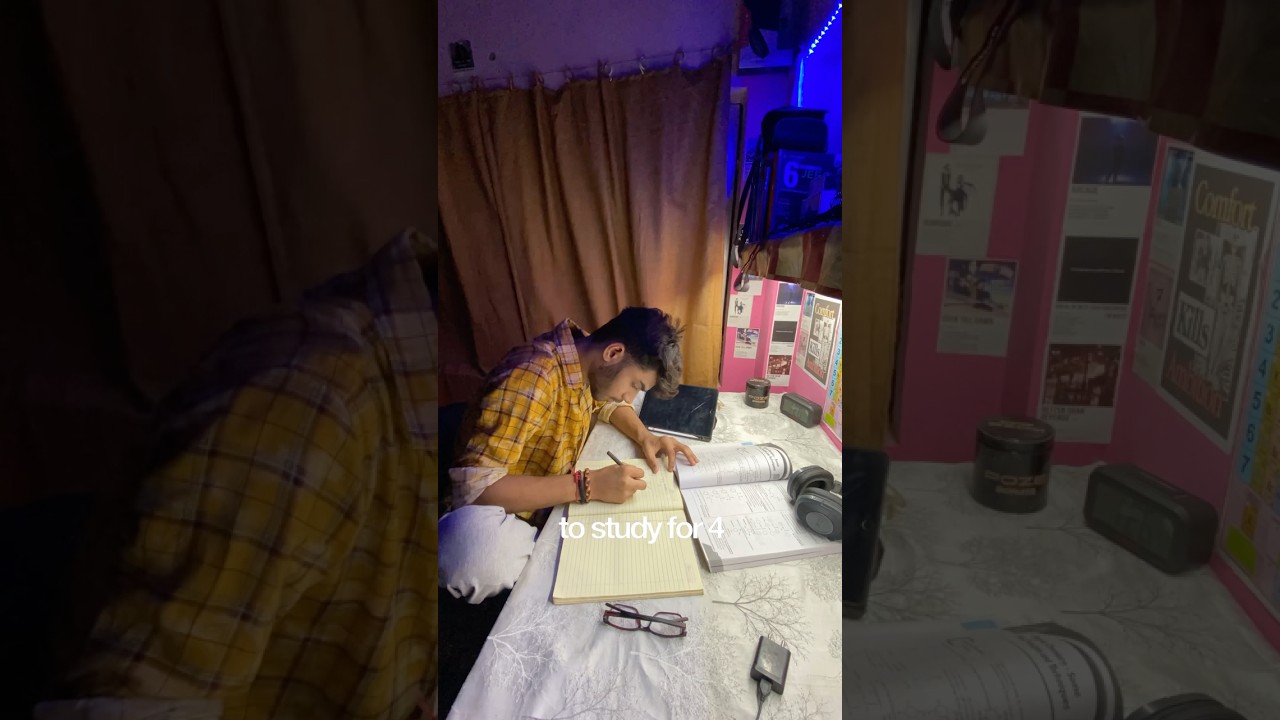 4 Hours of NONSTOP Studying… Can I Survive? 😵📚 #StudyChallenge #StudentLife #iitjee #neet